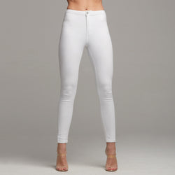 JENI PLAIN WHITE JEANS - CT058