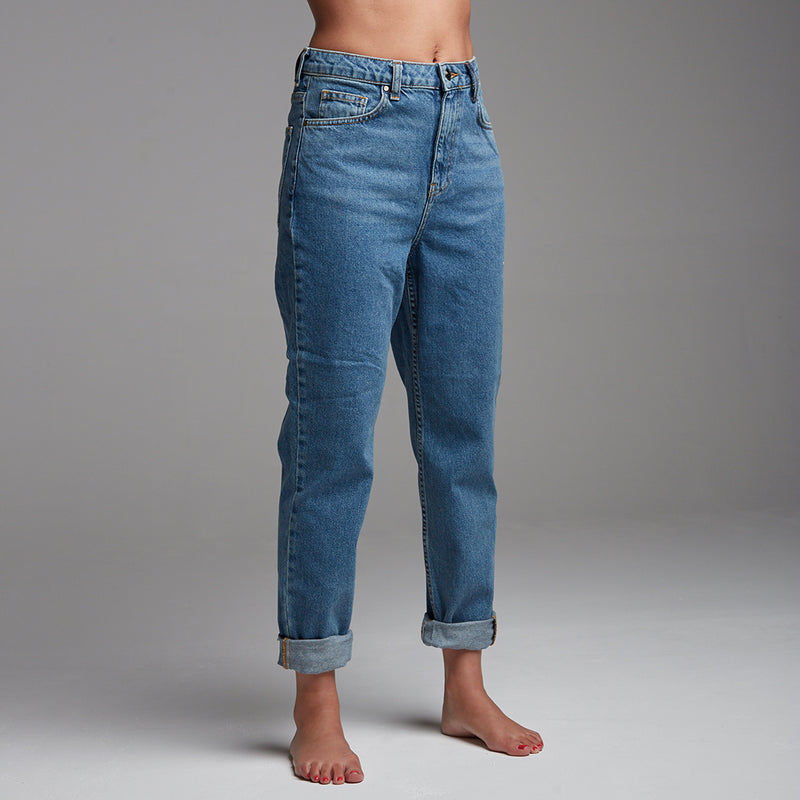 DRAKE BLUE MOM FIT JEANS - CT075