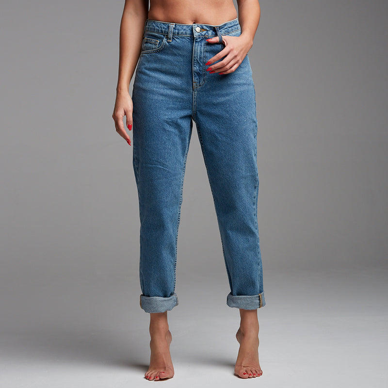 DRAKE BLUE MOM FIT JEANS - CT075
