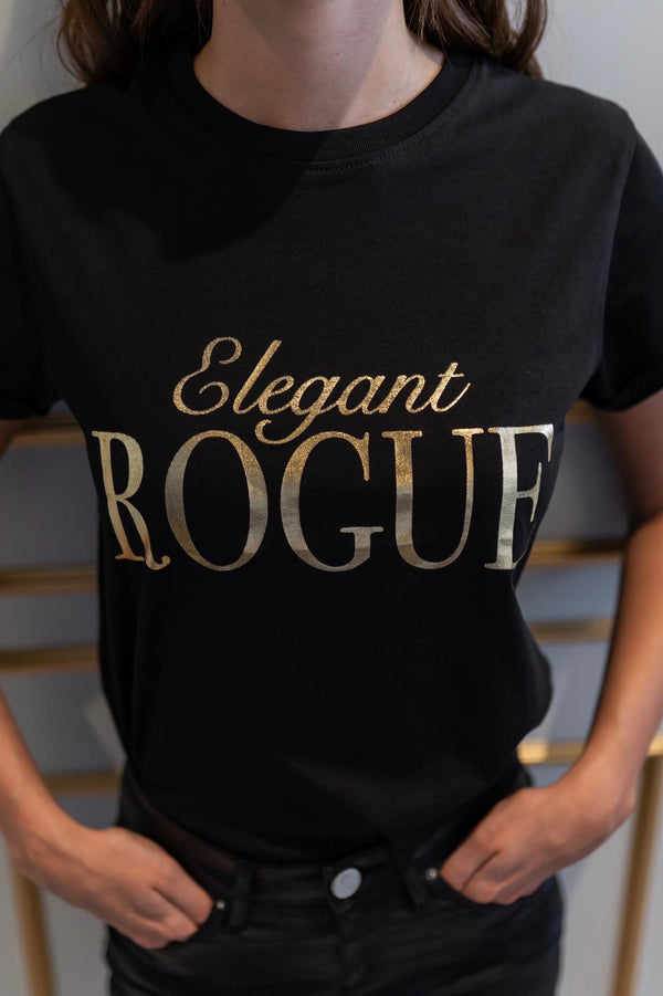 'ELEGANT ROGUE' - CT084 SLOGAN T SHIRT
