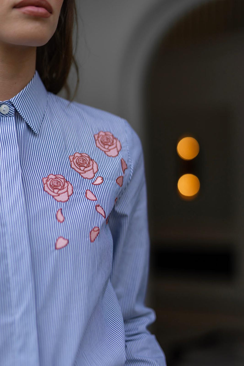 BELLA ROSE EMBROIDERY SHIRT - CT041