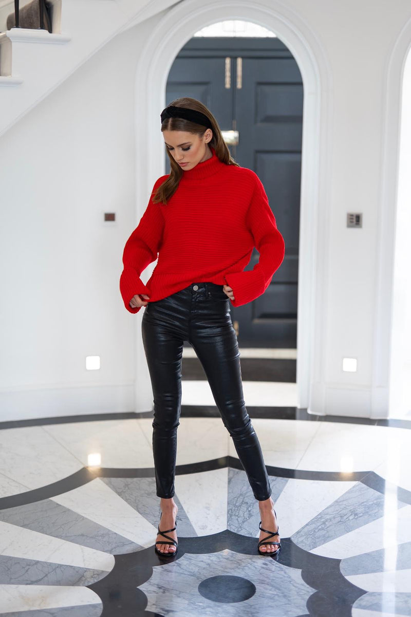 KENDALL KNITTED ROLL NECK JUMPER - CTJ001