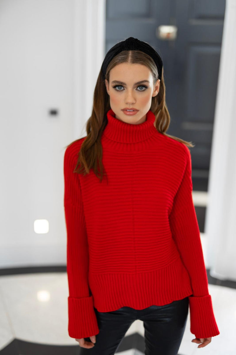 KENDALL KNITTED ROLL NECK JUMPER - CTJ001